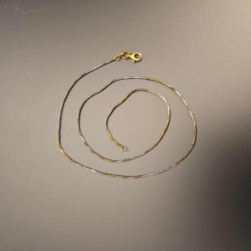 Tri-color Silver Necklace